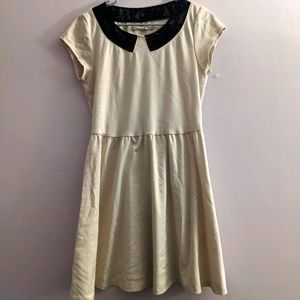 Cream Lace Collar Dress